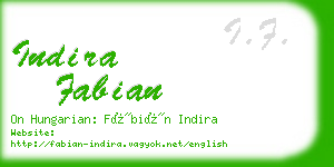 indira fabian business card